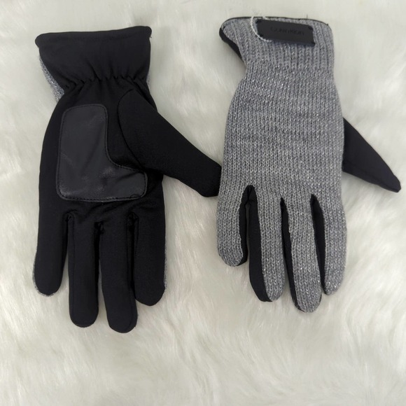 Calvin Klein Gray Metallic Gloves | MEDIUM | NWOT - Picture 5 of 6